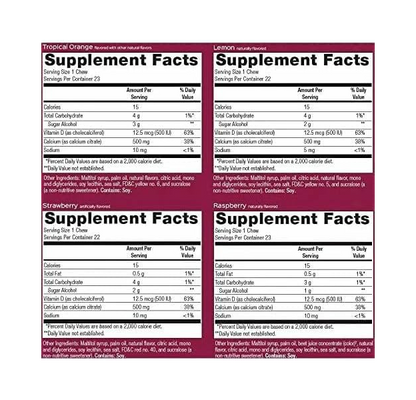 Calcium Citrate Chewy Bites 500mg